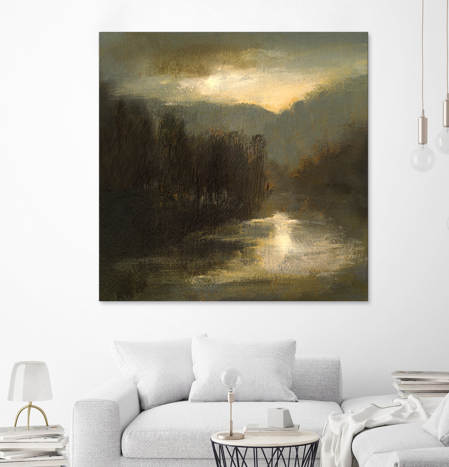 Nocturne in Gold by Sheila Finch on GIANT ART - landscapes seascapes lakes rivers