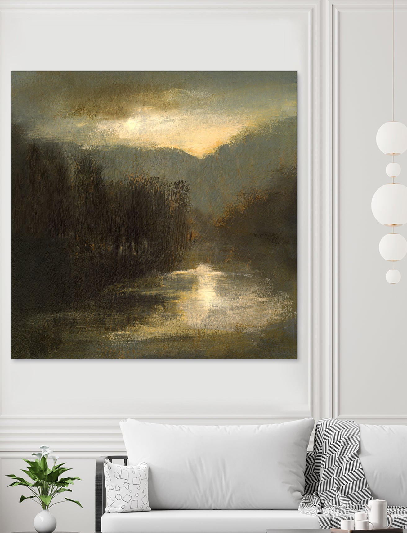 Nocturne in Gold by Sheila Finch on GIANT ART - landscapes seascapes lakes rivers