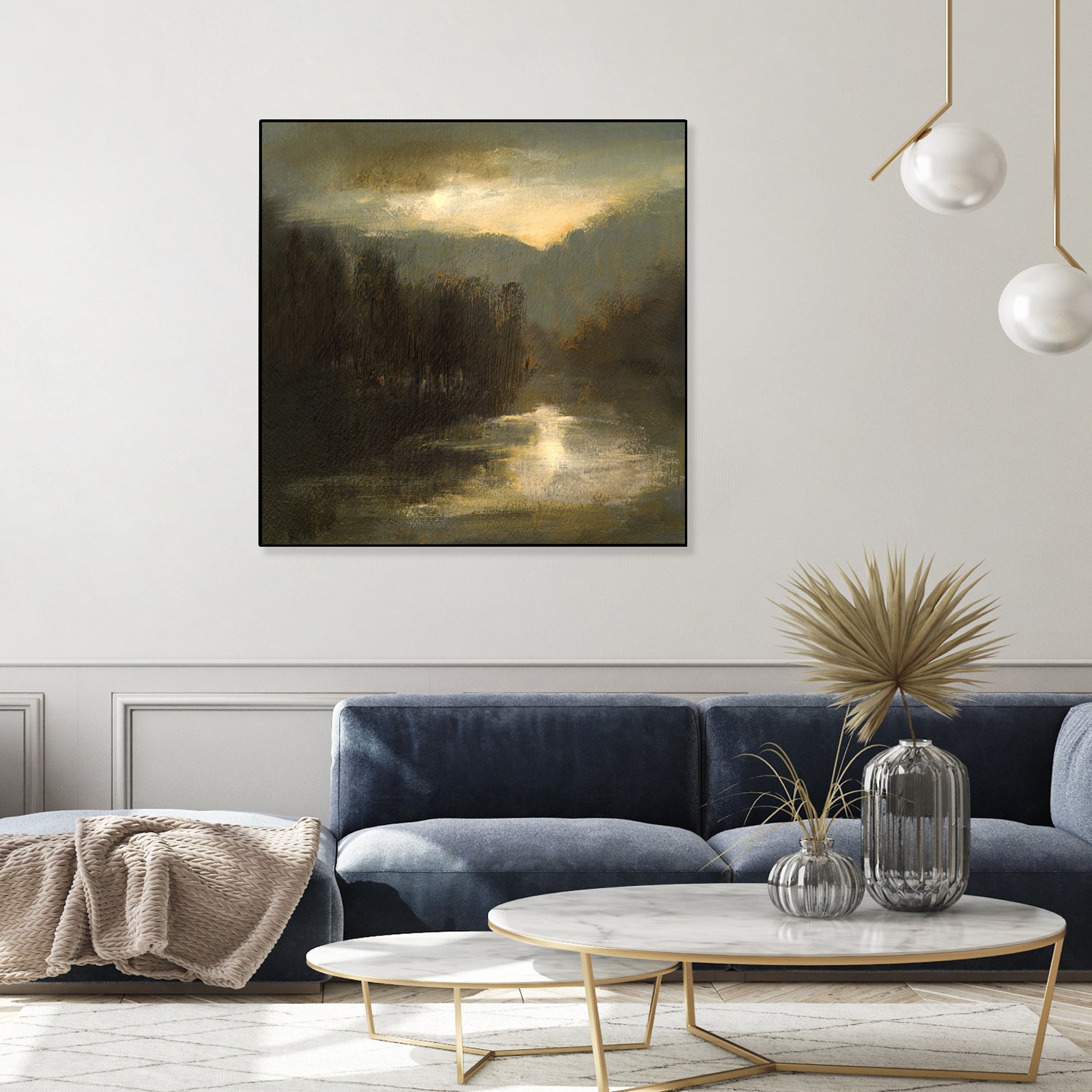 Nocturne in Gold by Sheila Finch on GIANT ART - landscapes seascapes lakes rivers