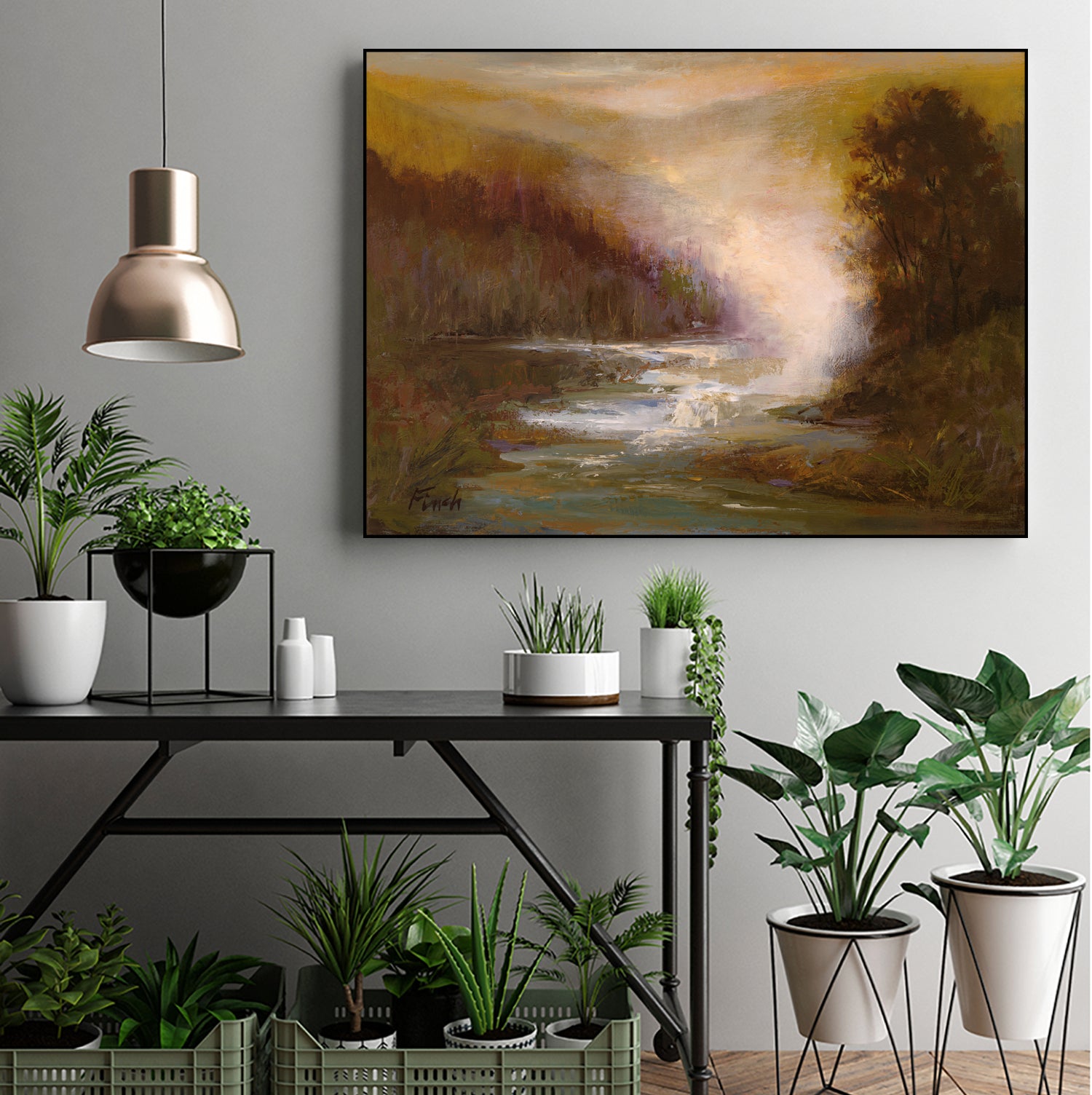 Waterfall Mist by Sheila Finch on GIANT ART - landscapes seascapes lakes rivers