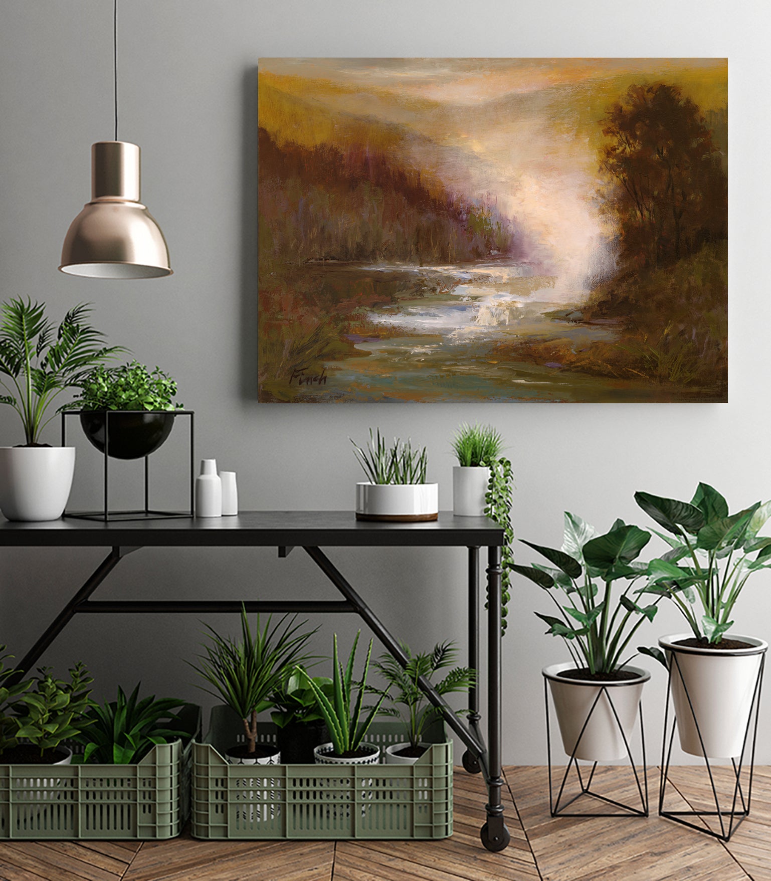 Waterfall Mist by Sheila Finch on GIANT ART - landscapes seascapes lakes rivers