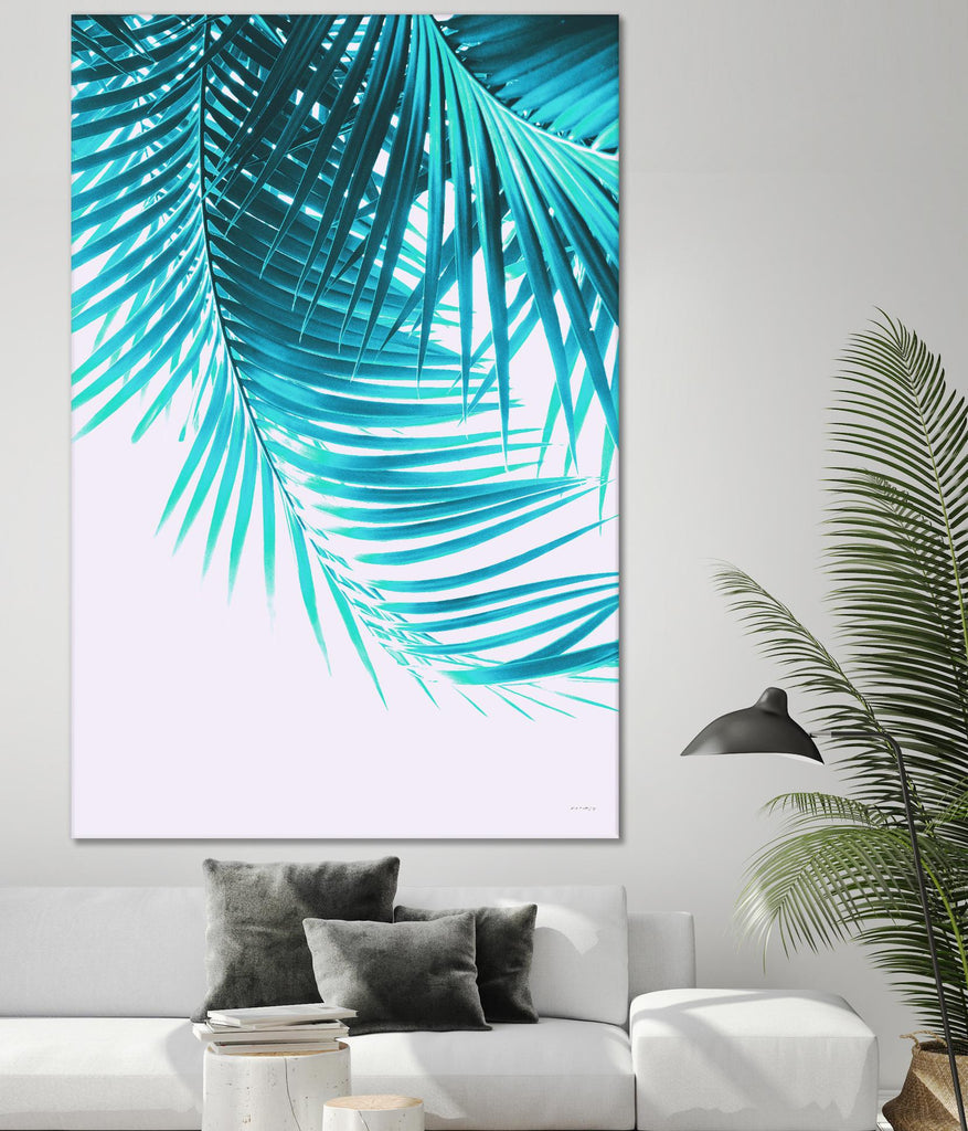 Palm Leaves Turquoise Summer Vibes #1 by Anita's & Bella's Art on GIANT ART