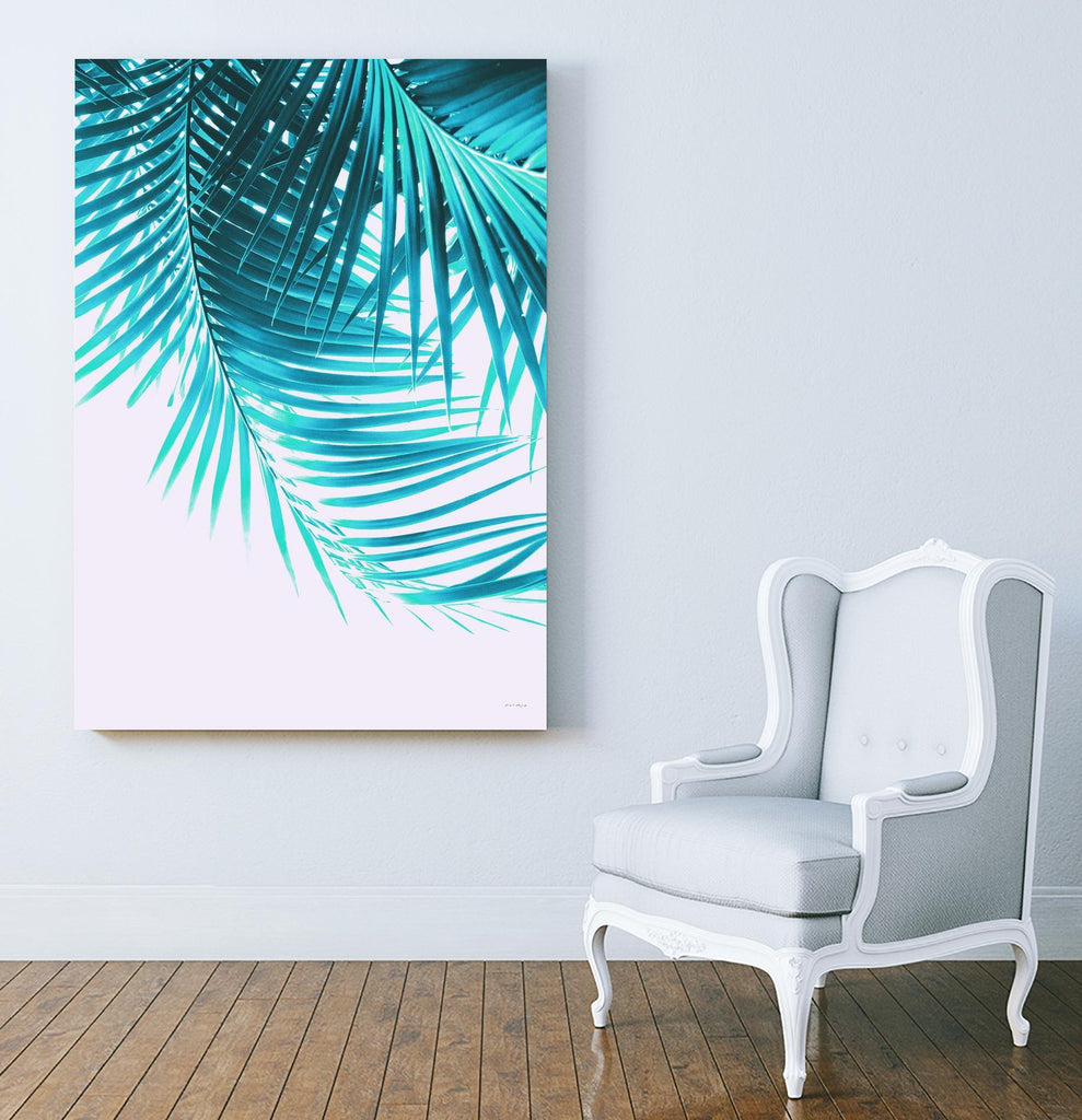 Feuilles de palmier Turquoise Summer Vibes #1 par Anita's & Bella's Art sur GIANT ART