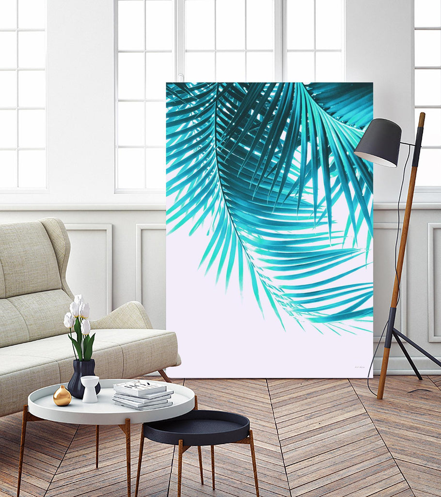 Palm Leaves Turquoise Summer Vibes #1 by Anita's & Bella's Art on GIANT ART