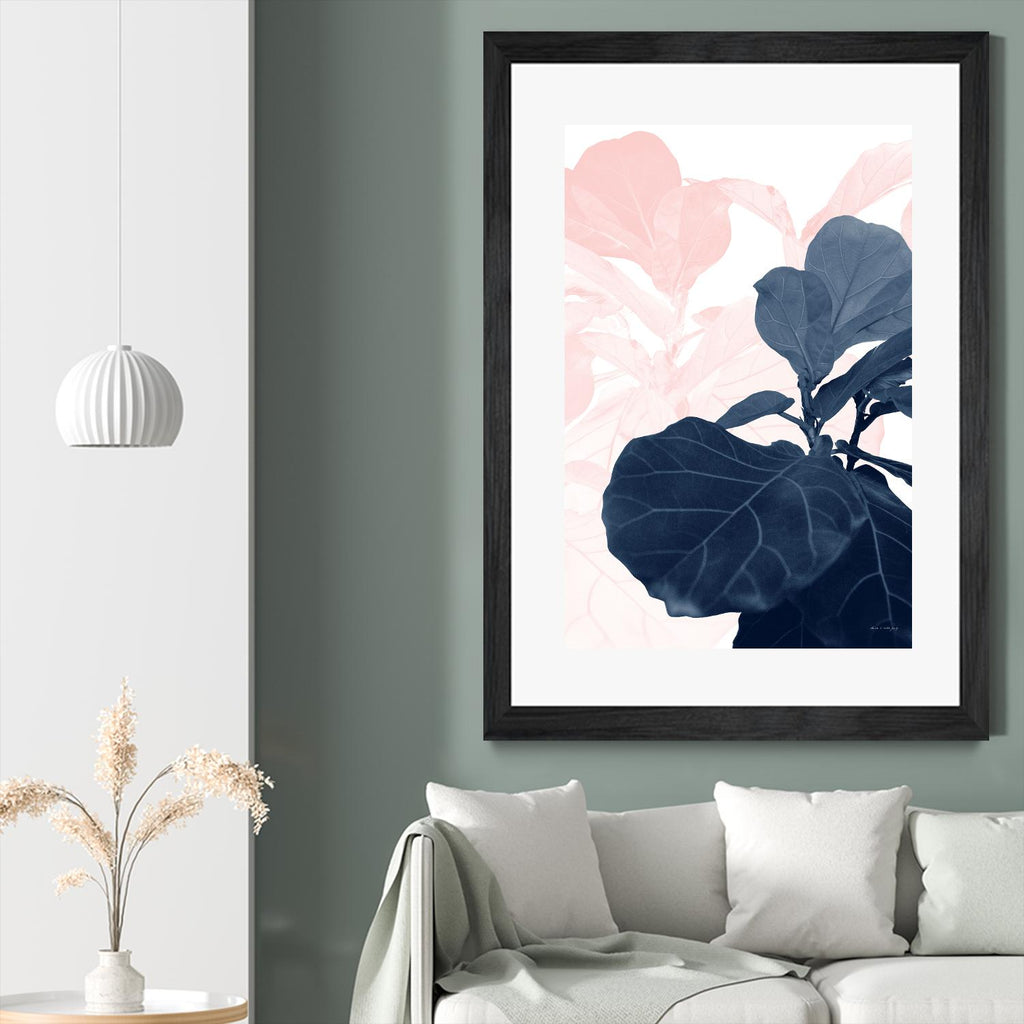Blush Blue Fiddle Leaf Dream #1 #tropical #decor #art by Anita's & Bella's Art on GIANT ART