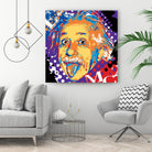 Albert by Ray Lengelé on GIANT ART - yellow street art eisntein