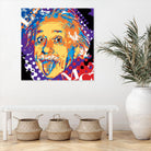 Albert by Ray Lengelé on GIANT ART - yellow street art eisntein