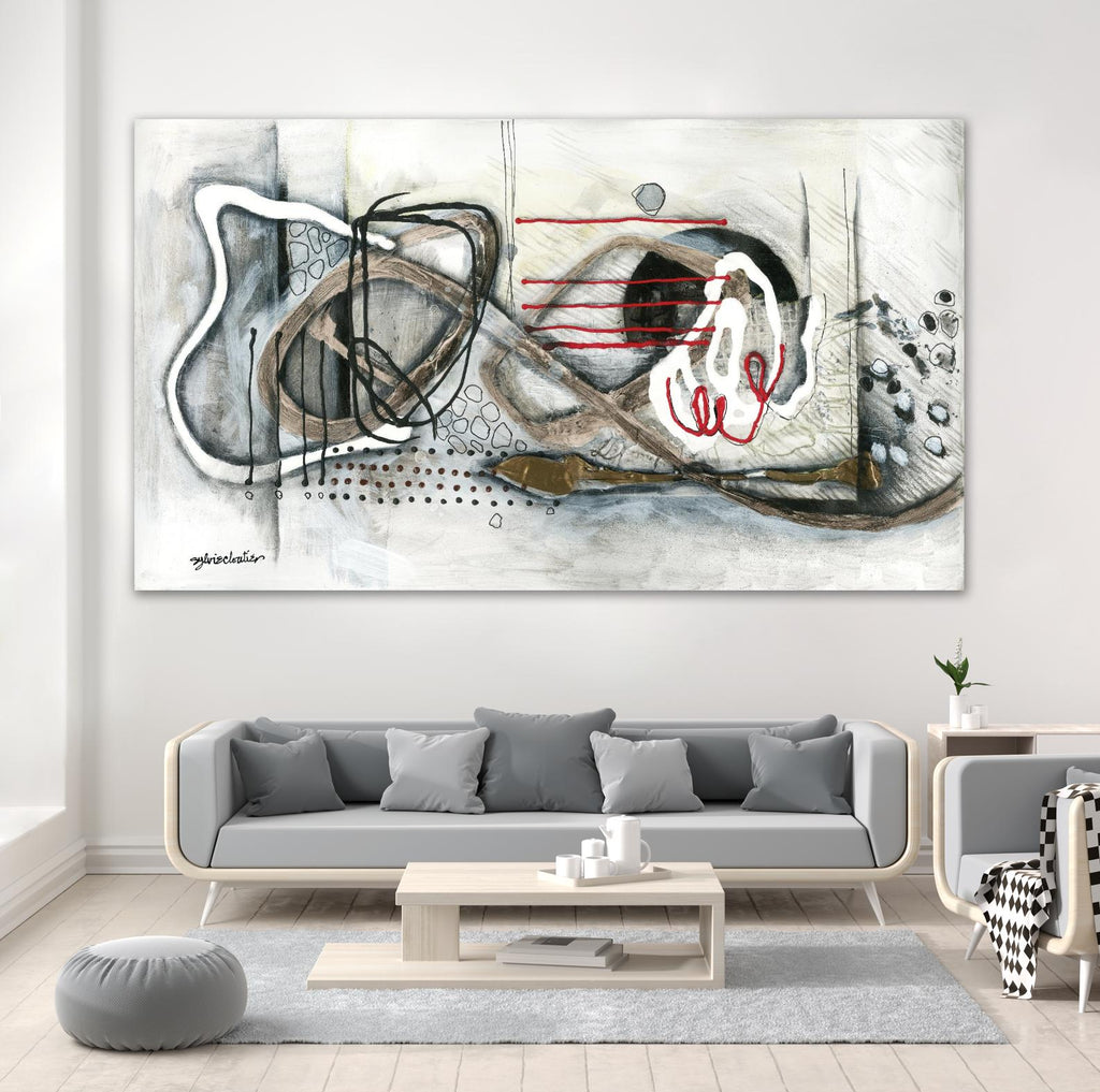Et on s'accroche II by Sylvie Cloutier on GIANT ART - white abstract