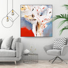 Salsa by Kathleen Cloutier on GIANT ART - red abstract