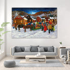 On prend un taxi by Nicole Laporte on GIANT ART - brown winter scenes