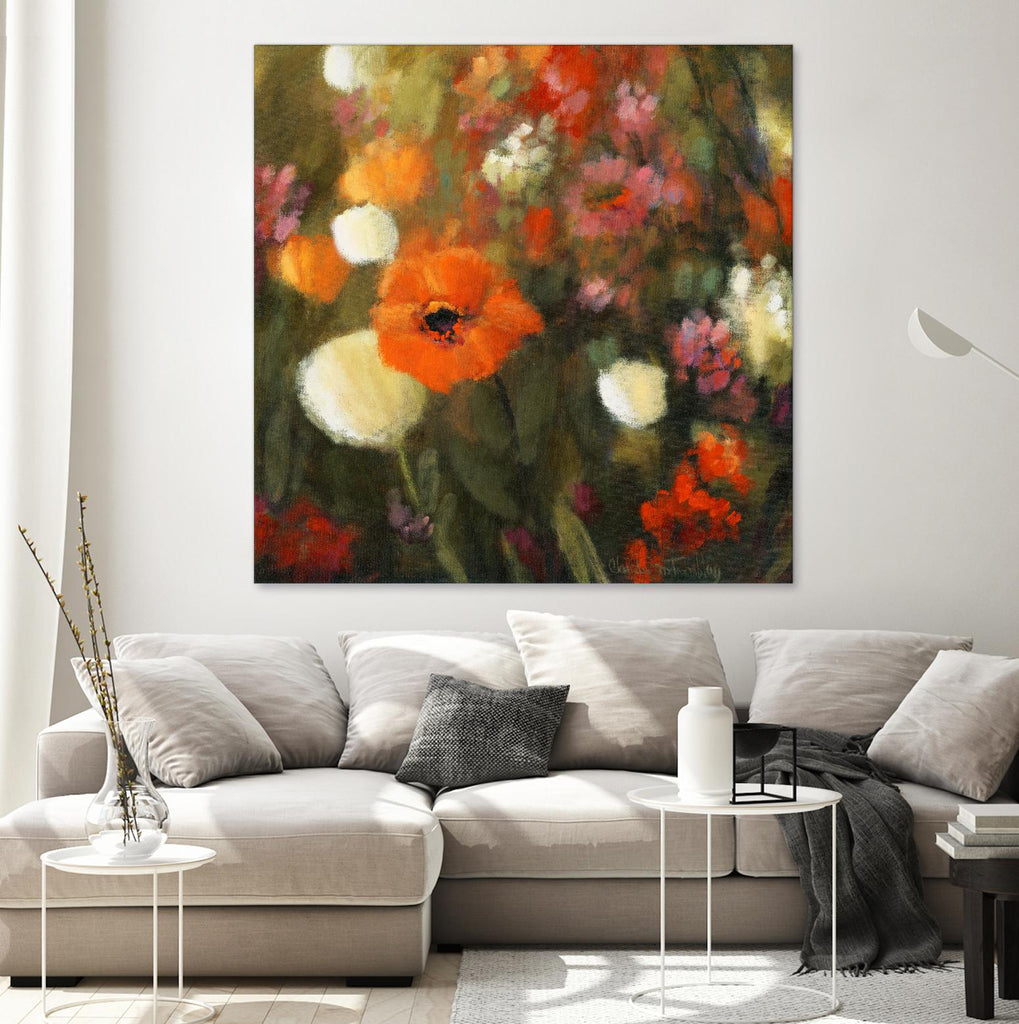 Prairie fleurie by Claude Tremblay on GIANT ART - green floral