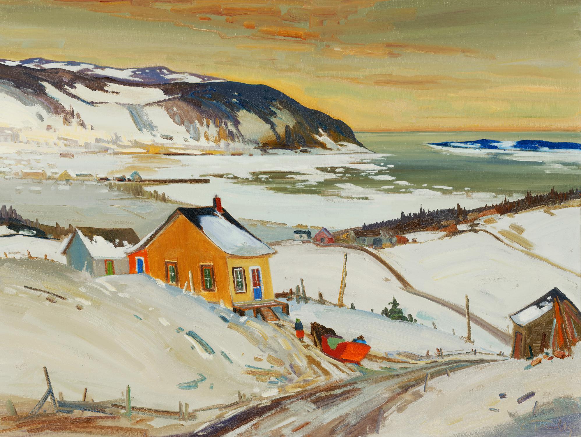 Baies St Paul I  par Louis Tremblay sur GIANT ART - paysage bleu