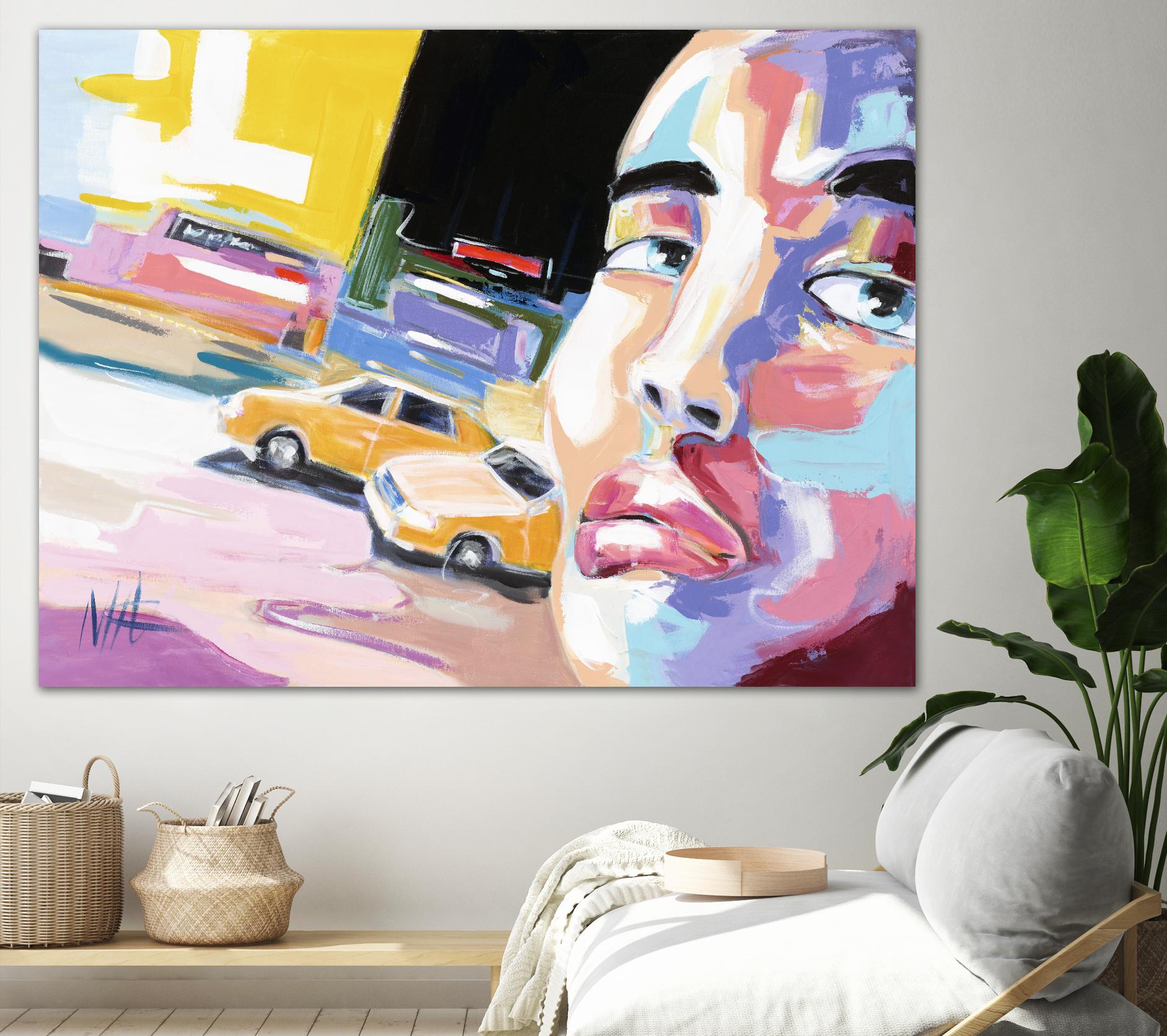 Go City I by Marc Archambault on GIANT ART - beige men and women