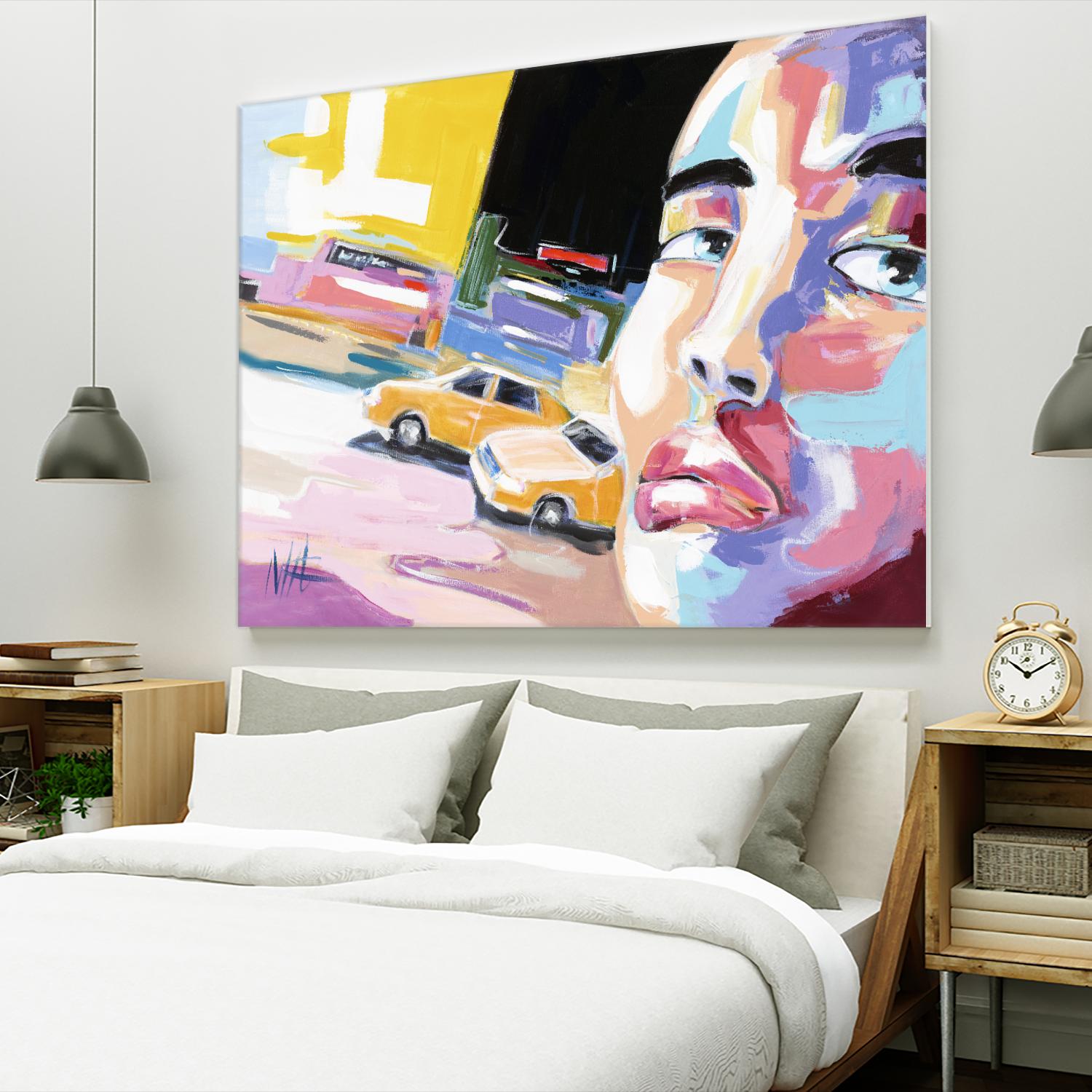 Go City I by Marc Archambault on GIANT ART - beige men and women