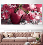 Purple flowers by Doris Savard on GIANT ART - grey abstract