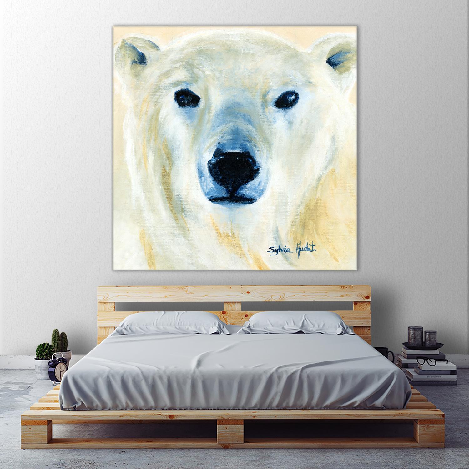 Ours polaire by Sylvia Audet on GIANT ART - yellow animals