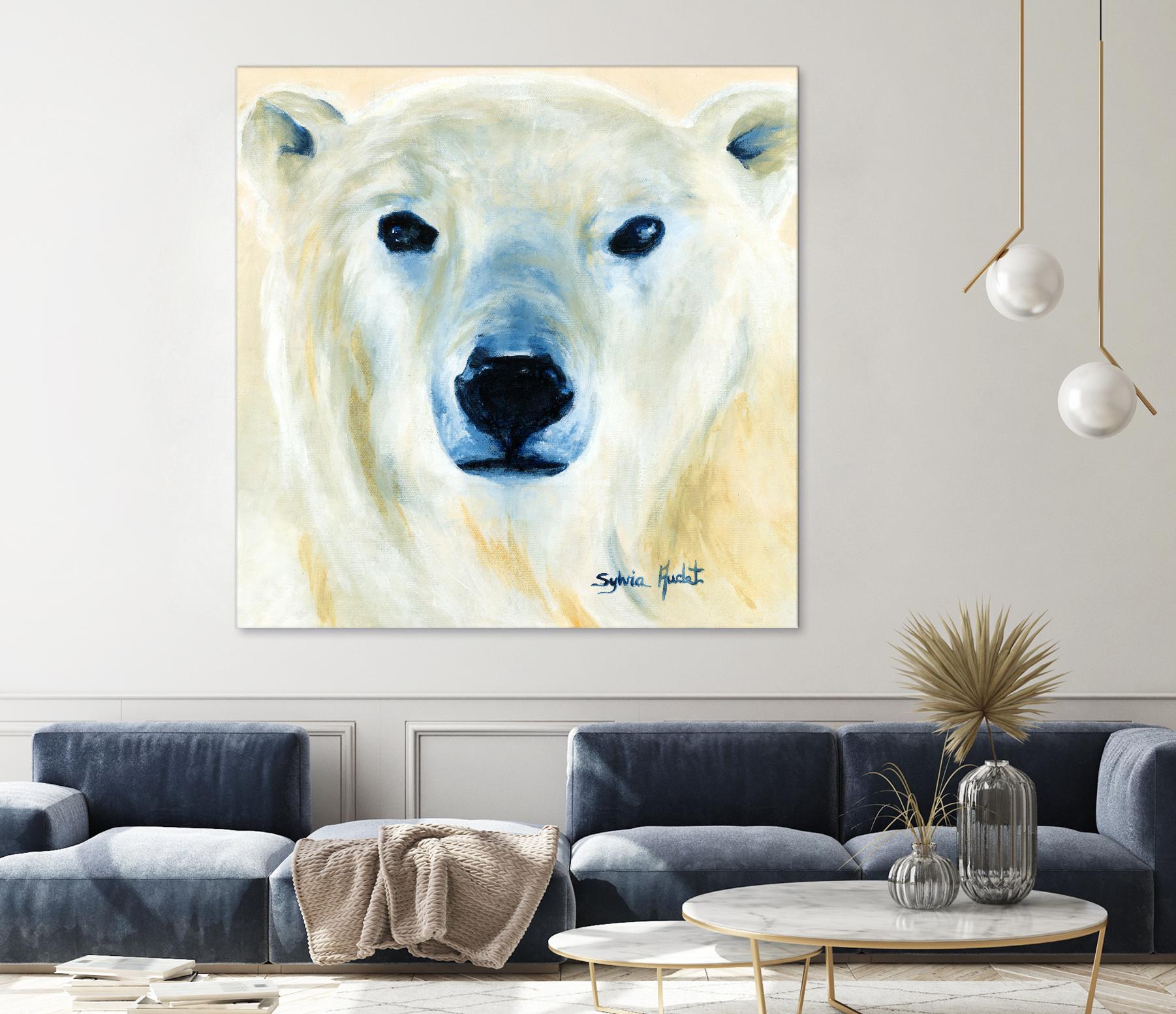 Ours polaire by Sylvia Audet on GIANT ART - yellow animals