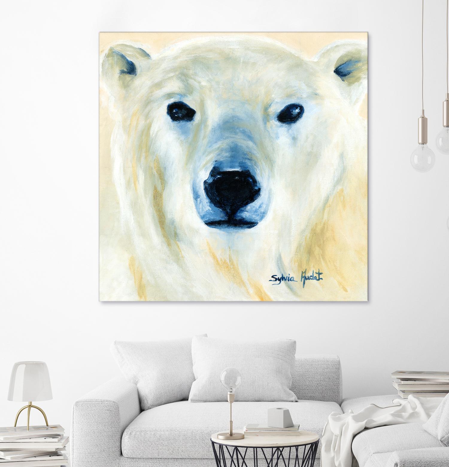 Ours polaire by Sylvia Audet on GIANT ART - yellow animals