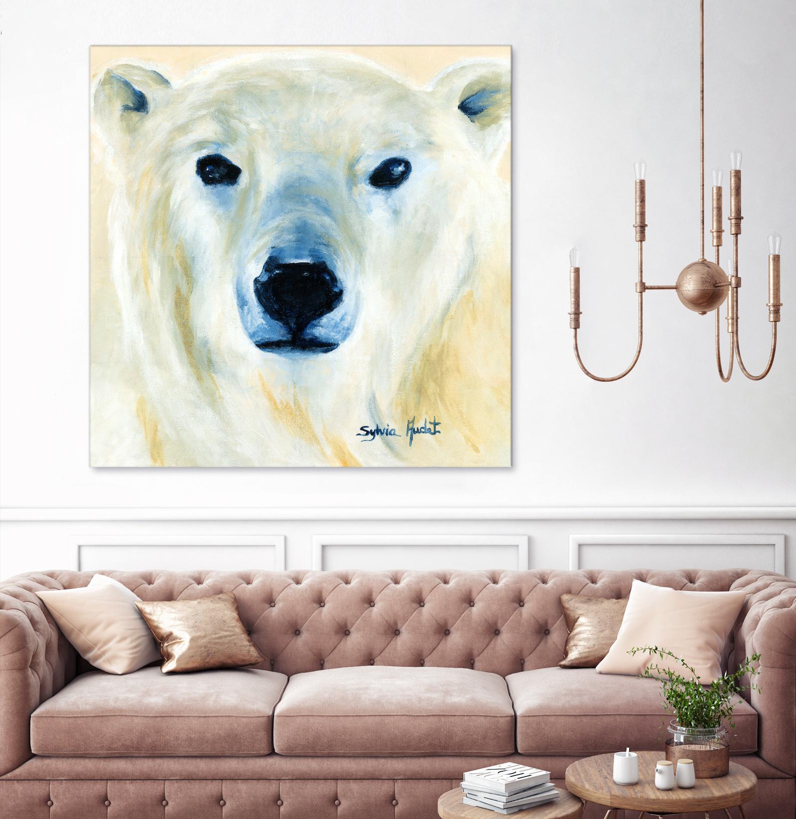 Ours polaire by Sylvia Audet on GIANT ART - yellow animals