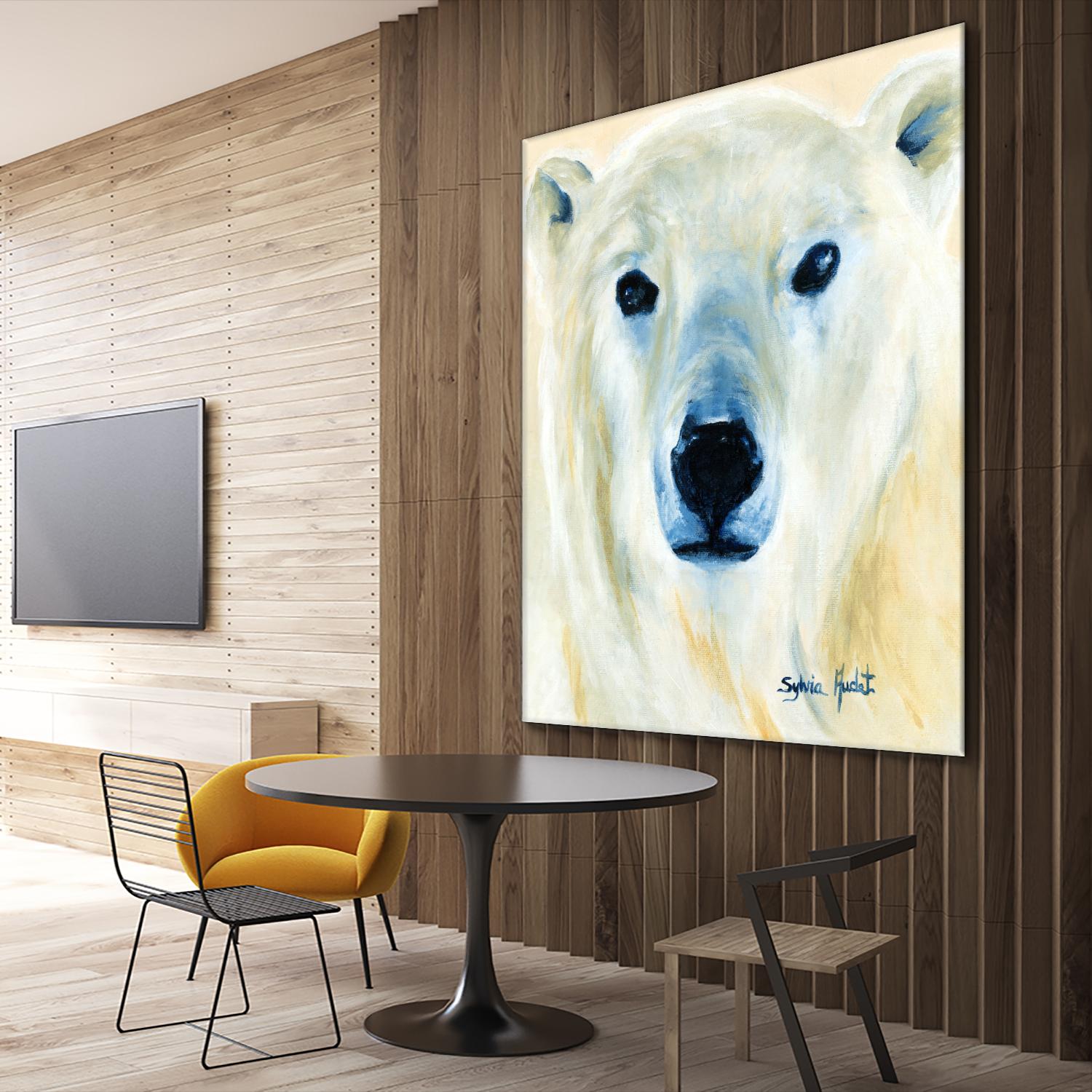 Ours polaire by Sylvia Audet on GIANT ART - yellow animals