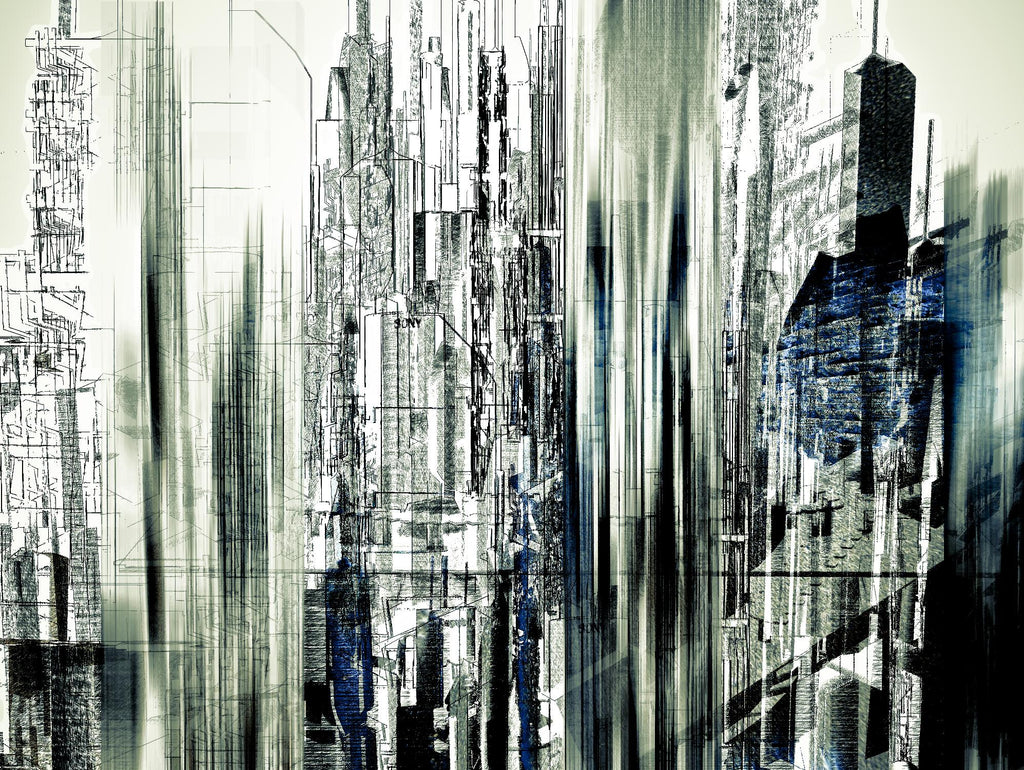 Abstract City Perspective II by Jean-François Dupuis on GIANT ART - white city scene