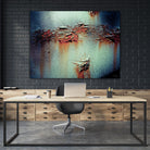 Rust Frequencies I by Jean-François Dupuis on GIANT ART - blue abstract