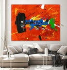 Poisson barbu by Pierre David on GIANT ART - blue abstract