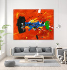 Poisson barbu by Pierre David on GIANT ART - blue abstract