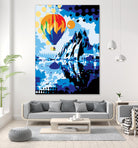 Ballon by Ray Lengelé on GIANT ART - blue landscape artistes du québec