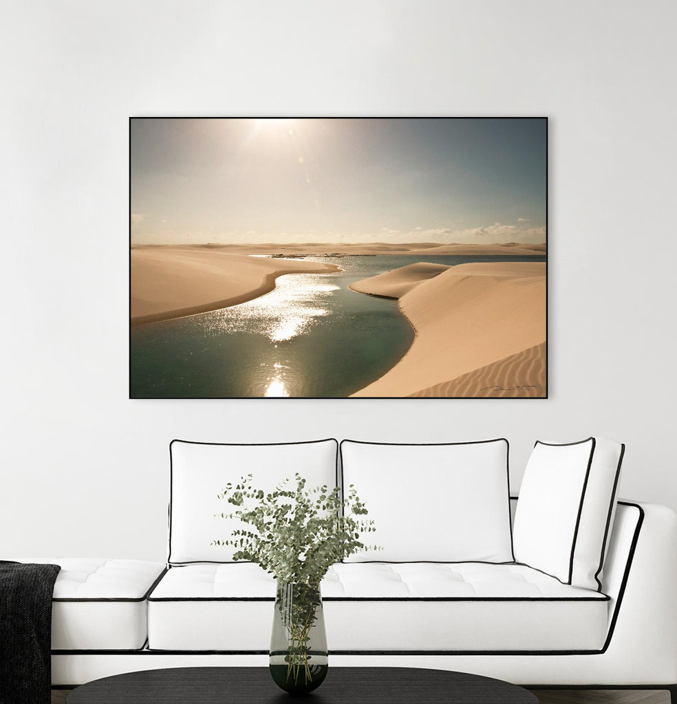 Soft Sunset by Daniel Stanford on GIANT ART - beige landscape river