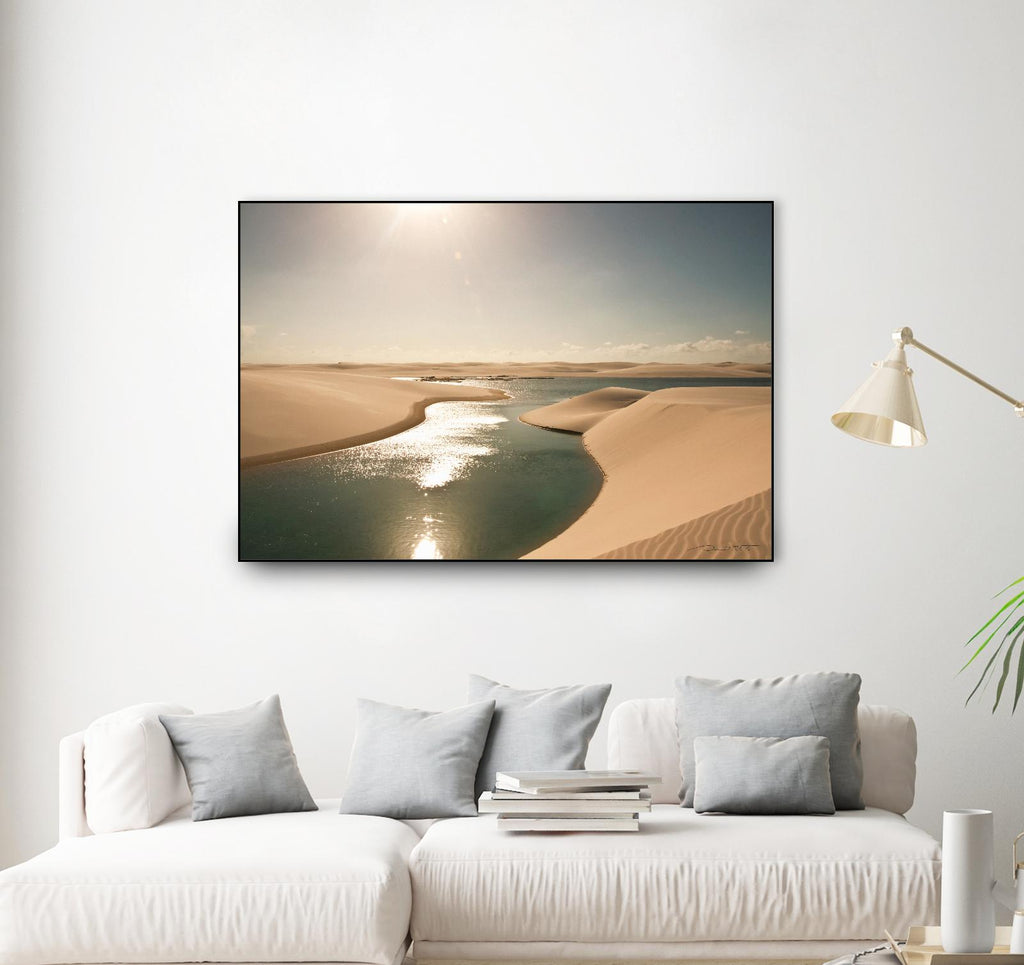 Soft Sunset by Daniel Stanford on GIANT ART - beige landscape river