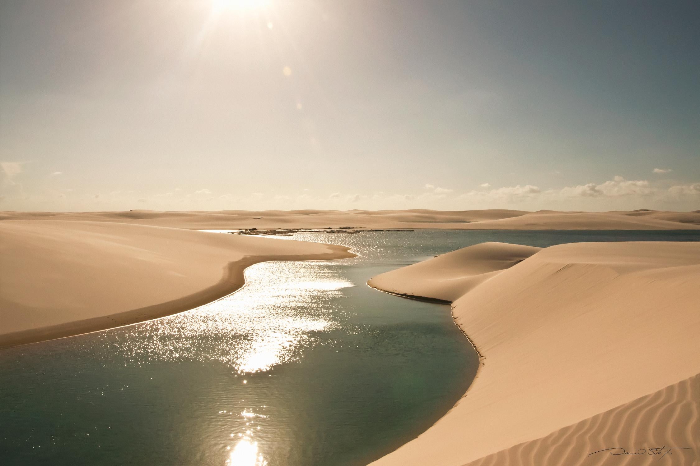 Soft Sunset par Daniel Stanford sur GIANT ART - paysage beige rivière