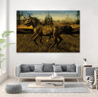 2 Horses by Daniel Stanford on GIANT ART - gold animals exotique