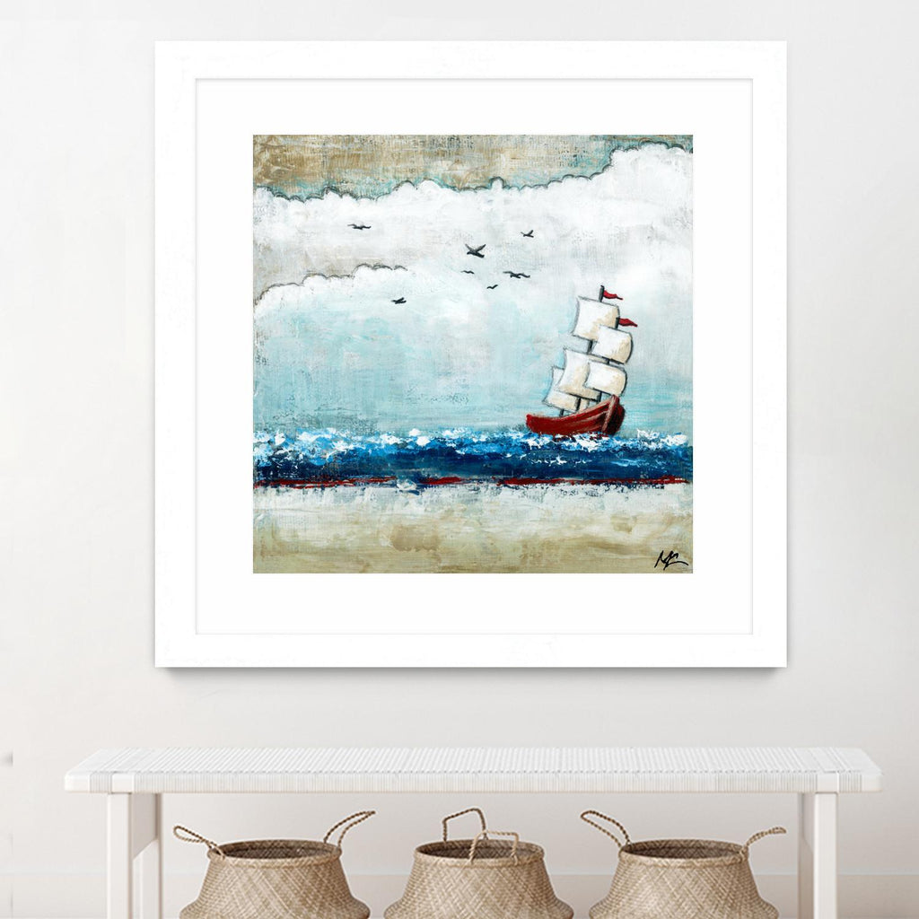 Vents et marées by Marie Claprood on GIANT ART - white sea scene