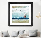 Vents et marées by Marie Claprood on GIANT ART - white sea scene