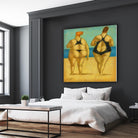 2 on the beach by Steven Lamb on GIANT ART - beige men and women