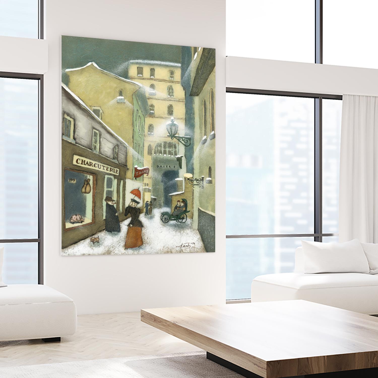 Street in Quebec 1912 by Steven Lamb on GIANT ART - grey everyday life