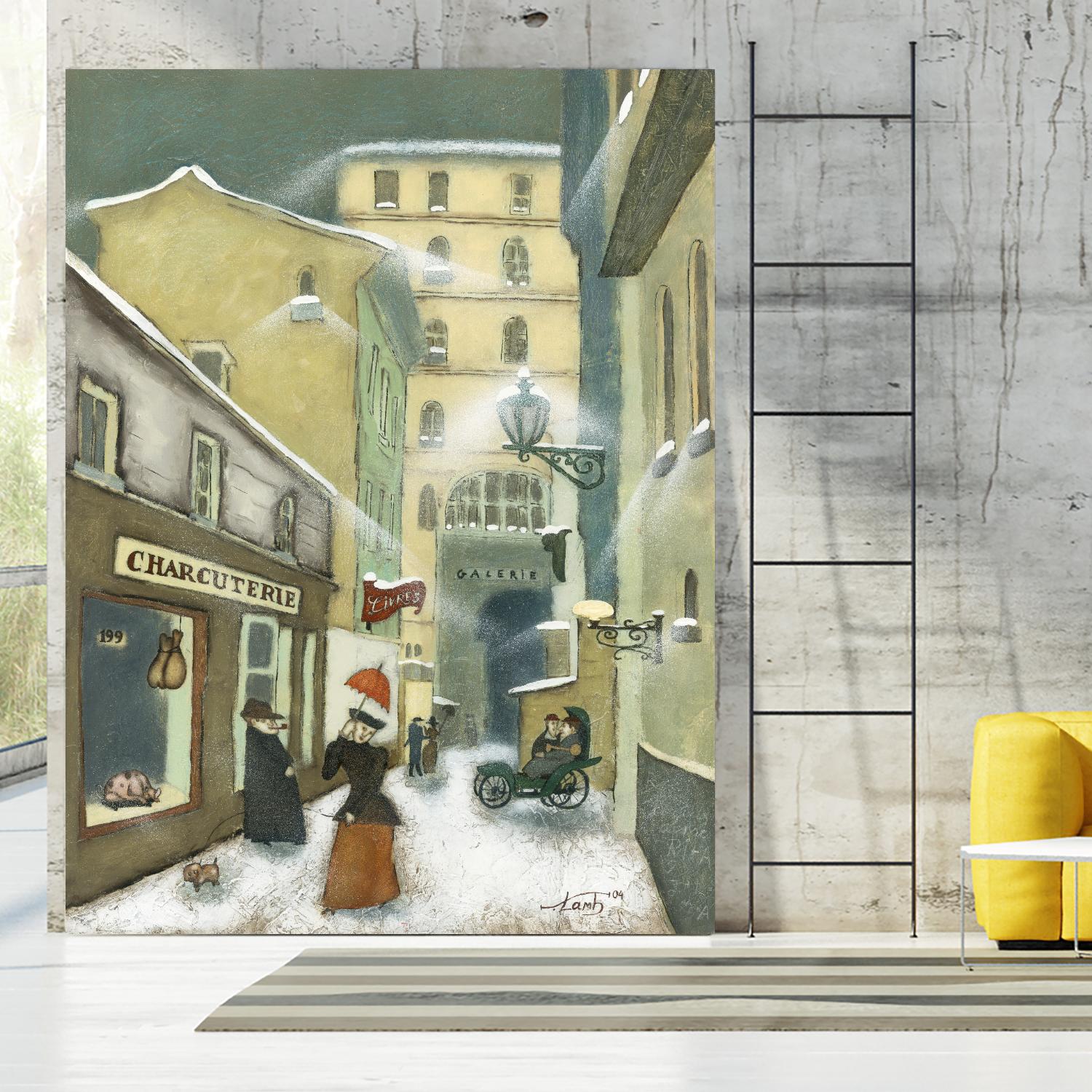 Street in Quebec 1912 by Steven Lamb on GIANT ART - grey everyday life