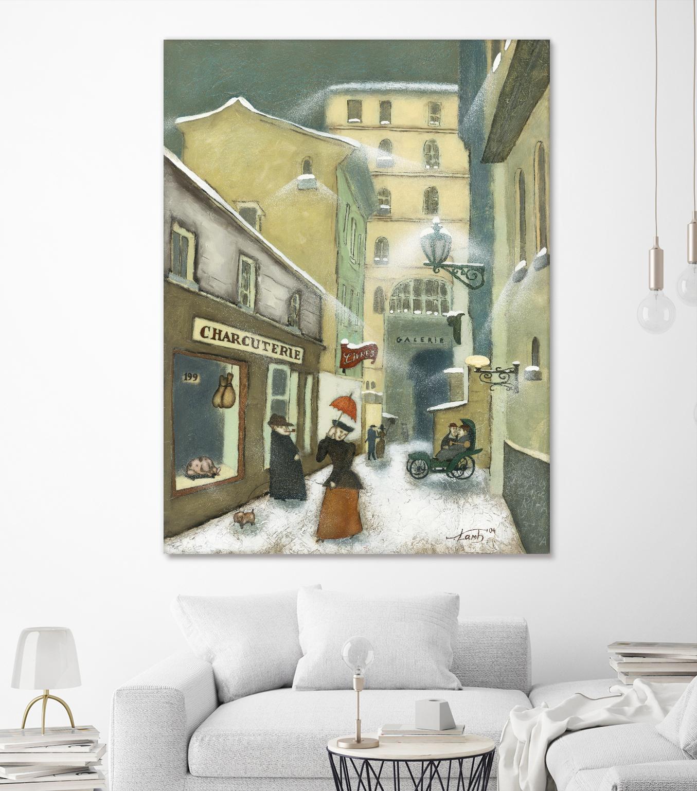 Street in Quebec 1912 by Steven Lamb on GIANT ART - grey everyday life