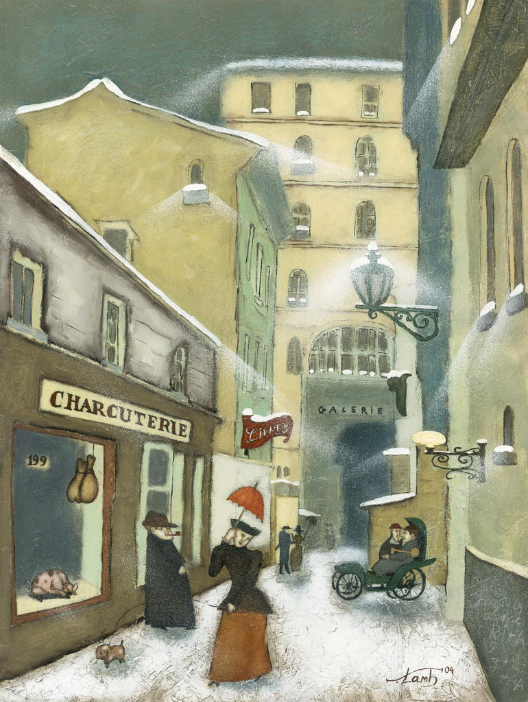 Street in Quebec 1912 par Steven Lamb sur GIANT ART - gris vie quotidienne
