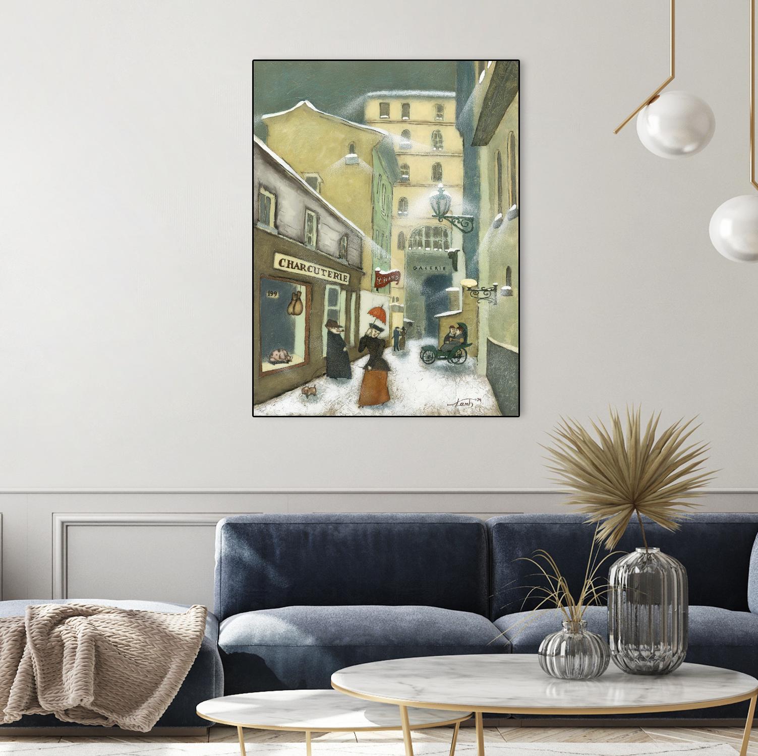 Street in Quebec 1912 by Steven Lamb on GIANT ART - grey everyday life