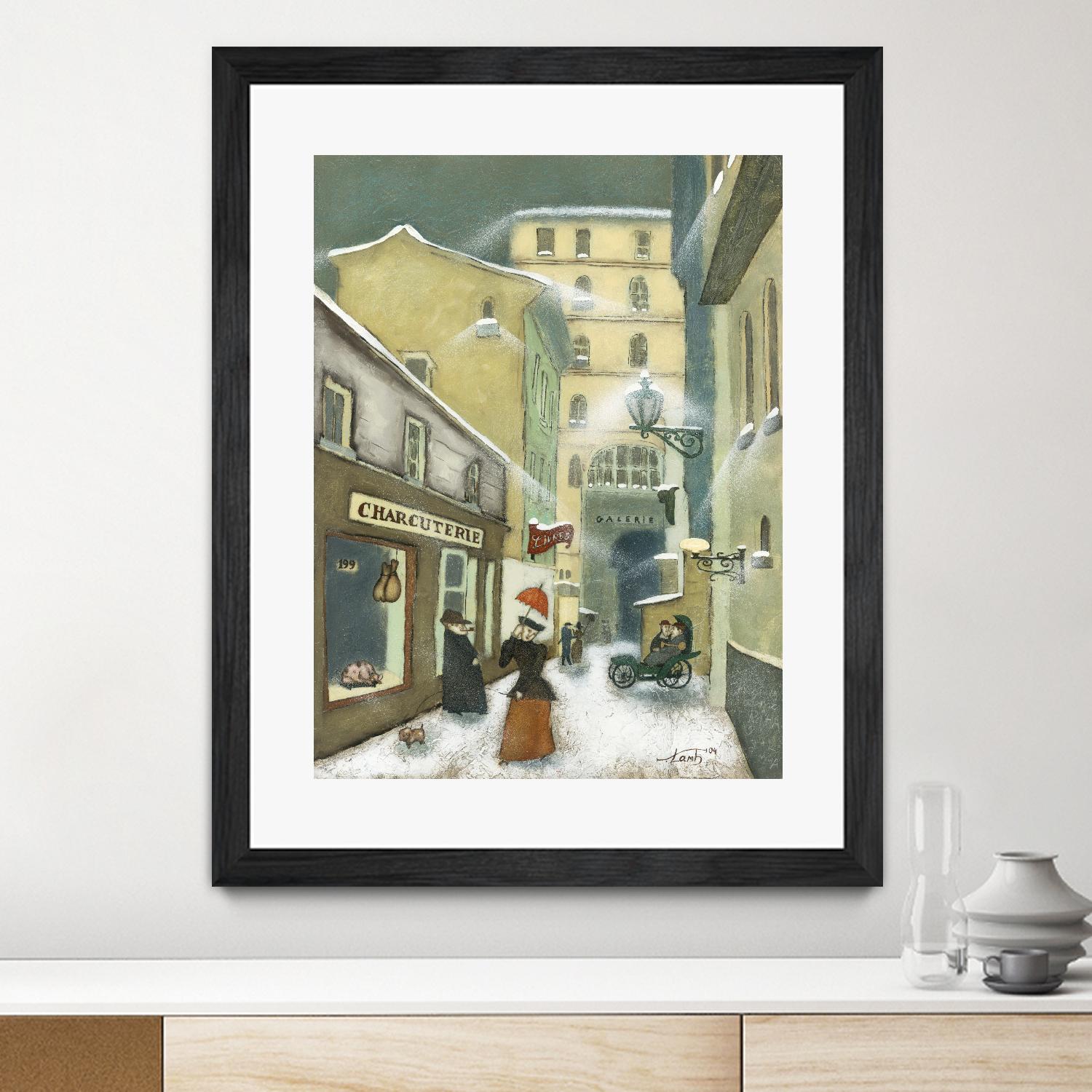 Street in Quebec 1912 by Steven Lamb on GIANT ART - beige architecture artiste québécois