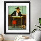 2 in a cafe shop by Steven Lamb on GIANT ART - green figurative homme