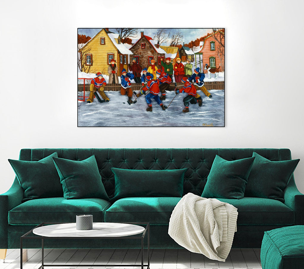 On compte sur toi #5 by Nicole Laporte on GIANT ART - yellow winter scenes