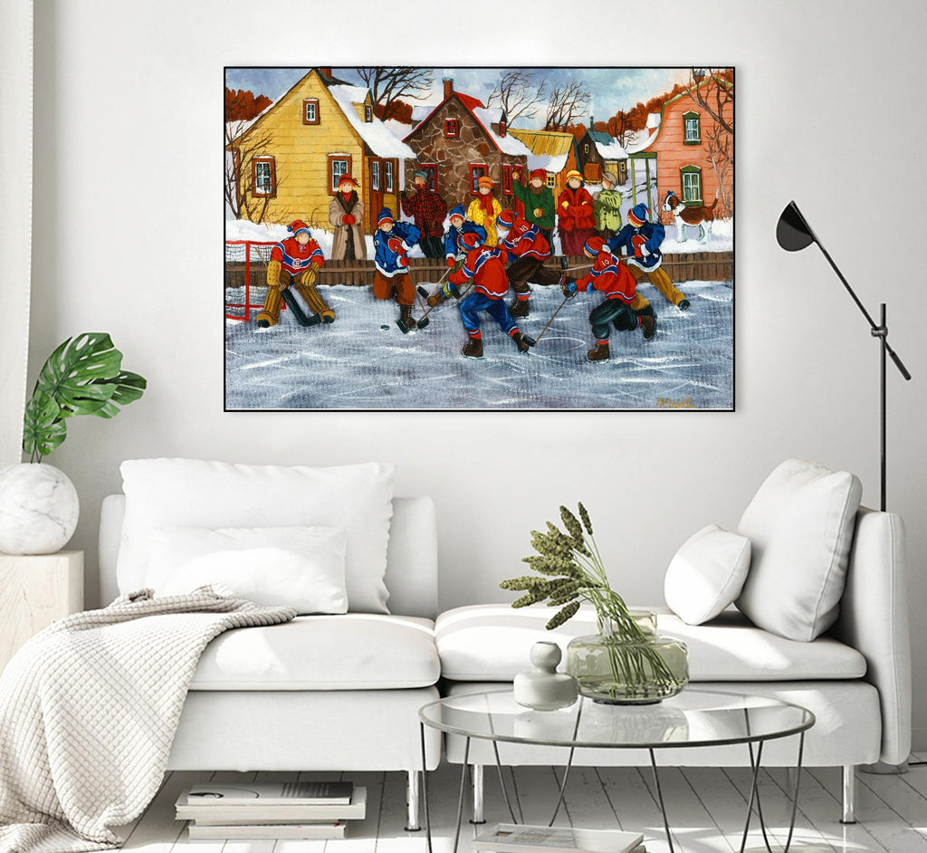 On compte sur toi #5 by Nicole Laporte on GIANT ART - yellow winter scenes