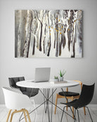 La forêt blanche by Kathleen Cloutier on GIANT ART - yellow trees artistes du québec