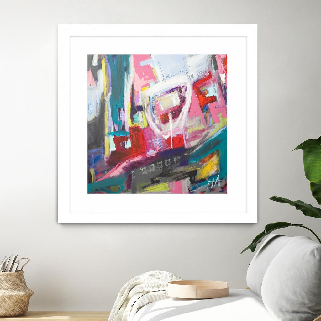 Chaos City II by Marc Archambault on GIANT ART - pink abstract