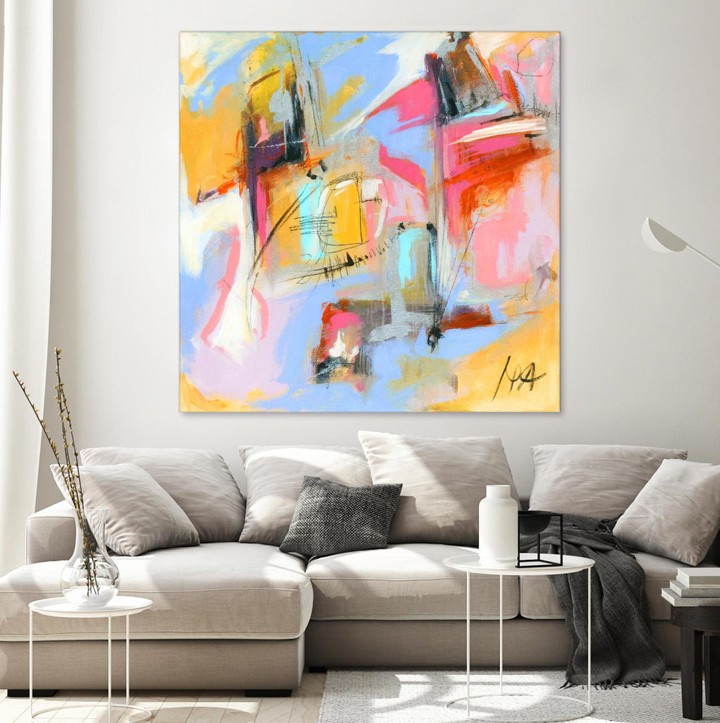 Renouveau by Marc Archambault on GIANT ART - pink abstract