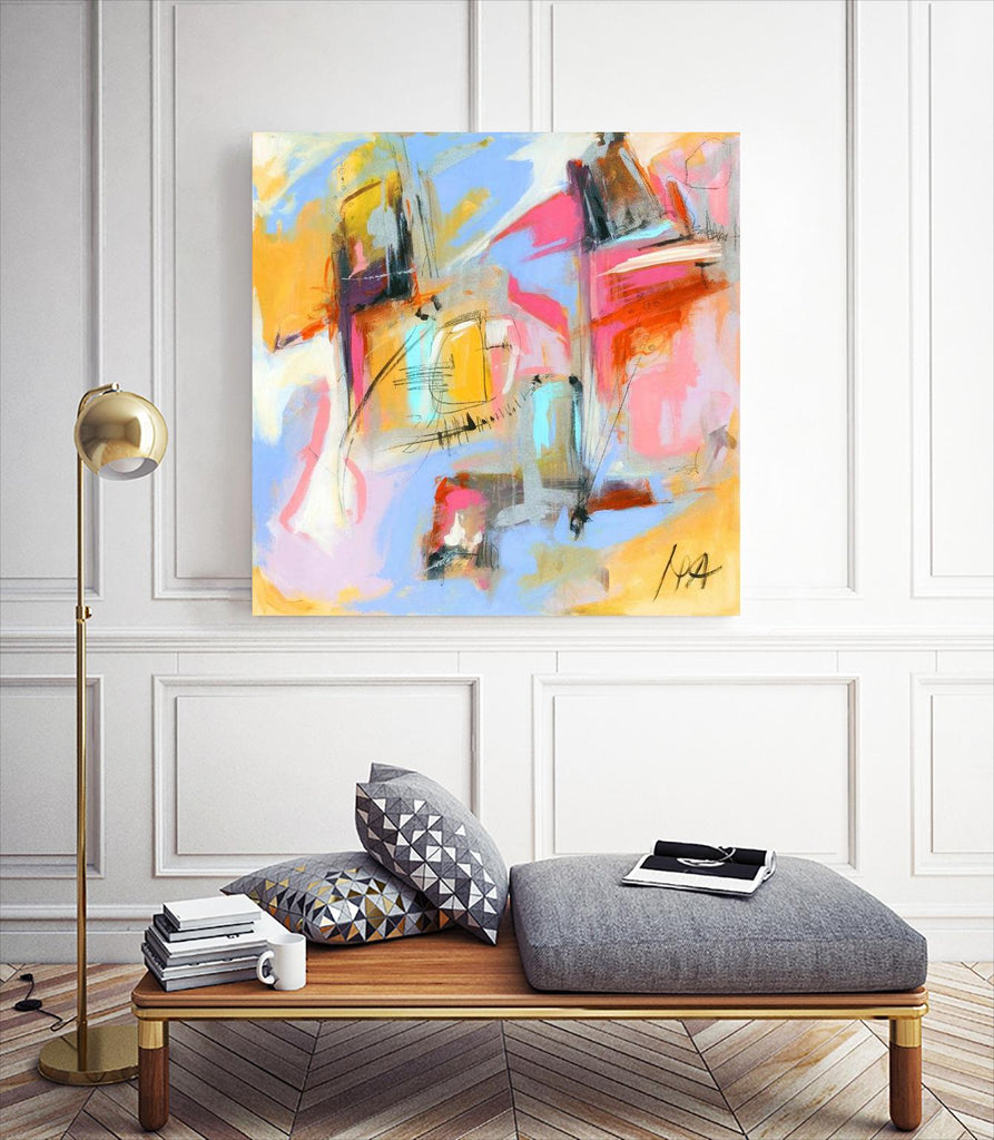 Renouveau by Marc Archambault on GIANT ART - pink abstract canadien