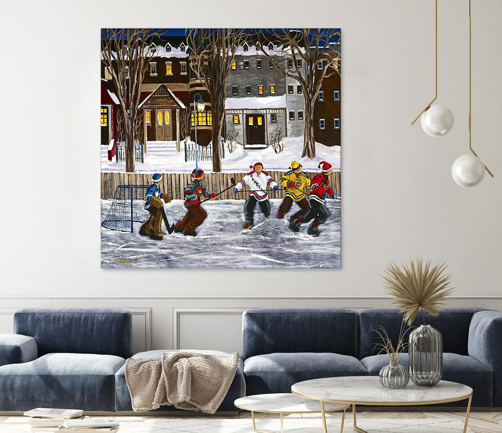 Sans titre by Nicole Laporte on GIANT ART - red winter scenes